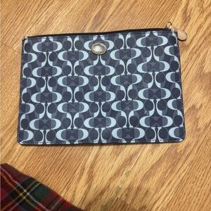 Coach Blue Patterned Cutch/tablet holder